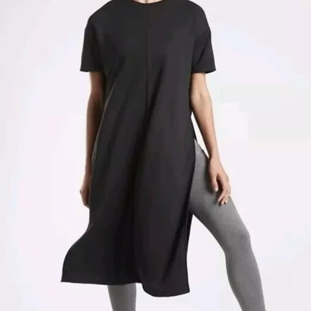 Athleta Sedona Sweatshirt Dress XS Black
